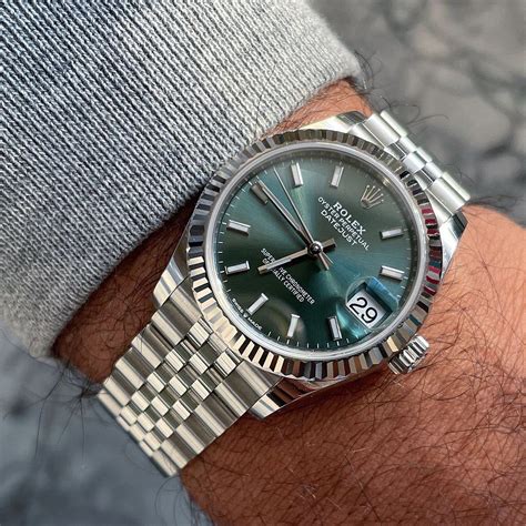 rolex datejust green dial rose gold|rolex datejust 126300 41mm.